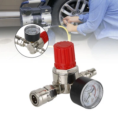 DARUPSUN Air Compressor 1/4" Regulator Pressure Gauge Switch Valve Control 175 Psi