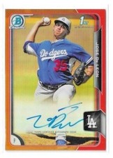 Jose De Leon 2015 Bowman Chrome 1st Orange Auto Autograph BCAP-JDE #'d 16/25