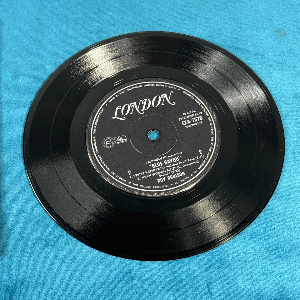 ROY ORBISON Candy Man / Blue Bayou +2 RARE OZ EP Australia 45 rockabilly 1964 - Image 4 of 4