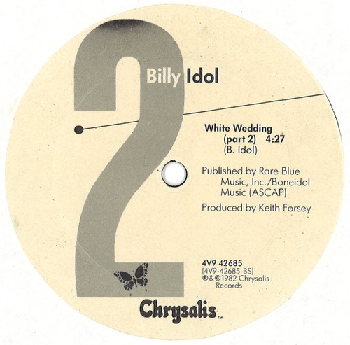 Billy Idol - White Wedding (Chrysalis Records) - 1982 Pitman Zentz 12" Vinyl - Bild 4 von 4
