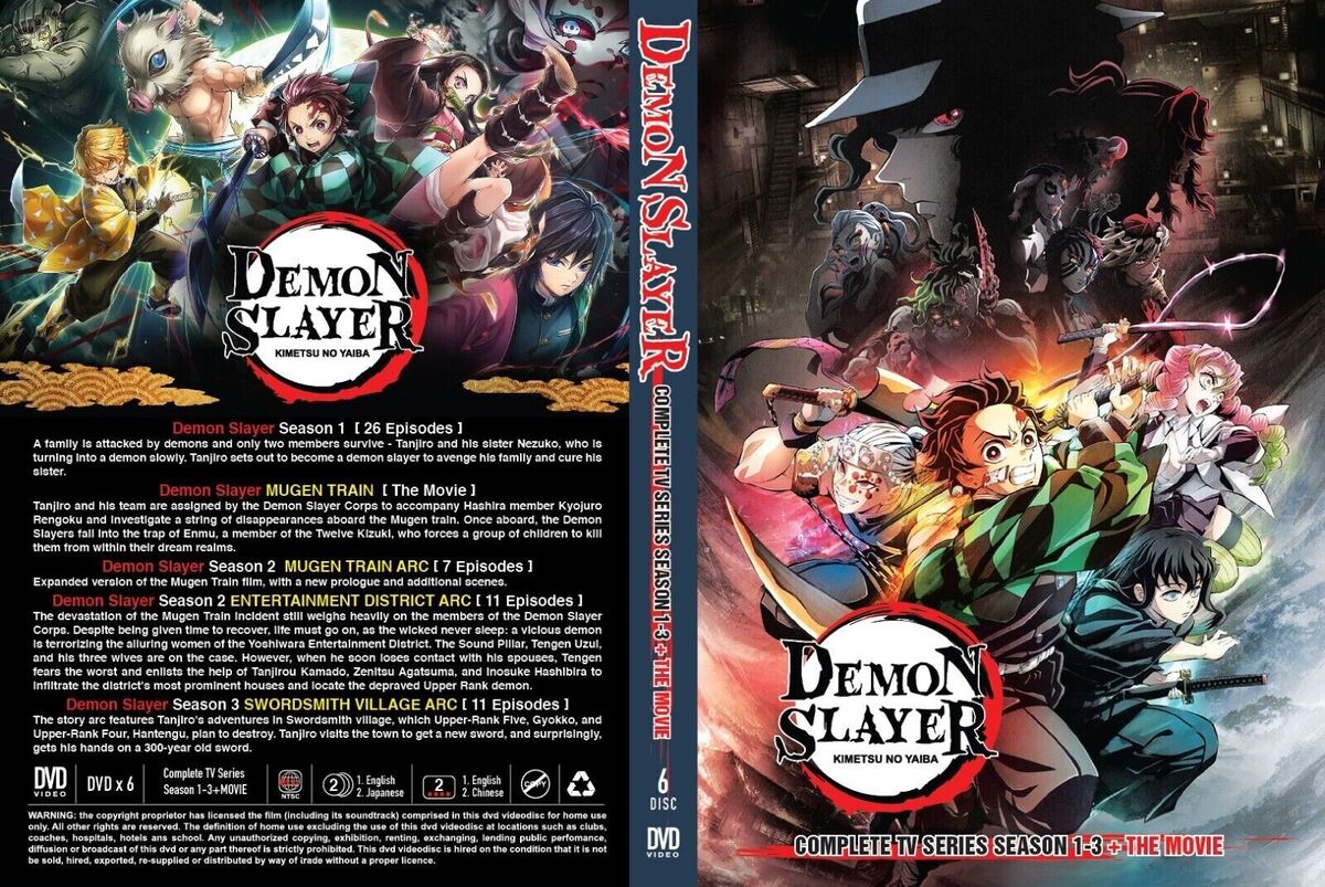 Demon Slayer Dublado E Legendado 1ª Temporada Série Em Dvd