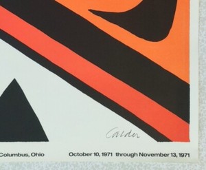 CALDER — Affiche originale d'exposition en lithographie, Pace Gallery, Columbus — vue 5 sur 6