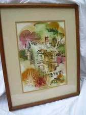 Robert Gray Painting Watercolor Original Vintage California Art Signed Framed