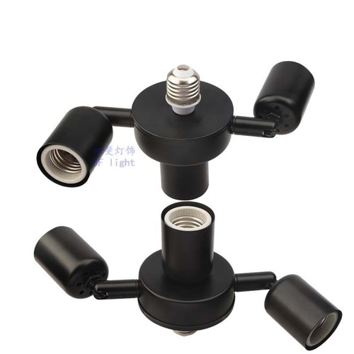 360° Rotating Adjustable E27 Light Socket E27 to E27 Splitter Adapter Converter - Picture 6 of 15