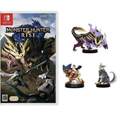 Monster Hunter Rise game soft amiibo Palamute Magnamalo Palico Set Nintendo | eBay