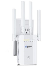 WiFi Extender Signal Booster For Home, Long Range Up To 10k Sq Ft, White