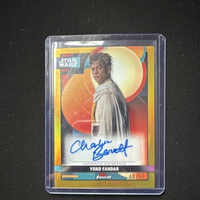 Star Wars Smugglers Outpost Yord Fandar /50 Gold Auto Charlie Barnett FA-CB