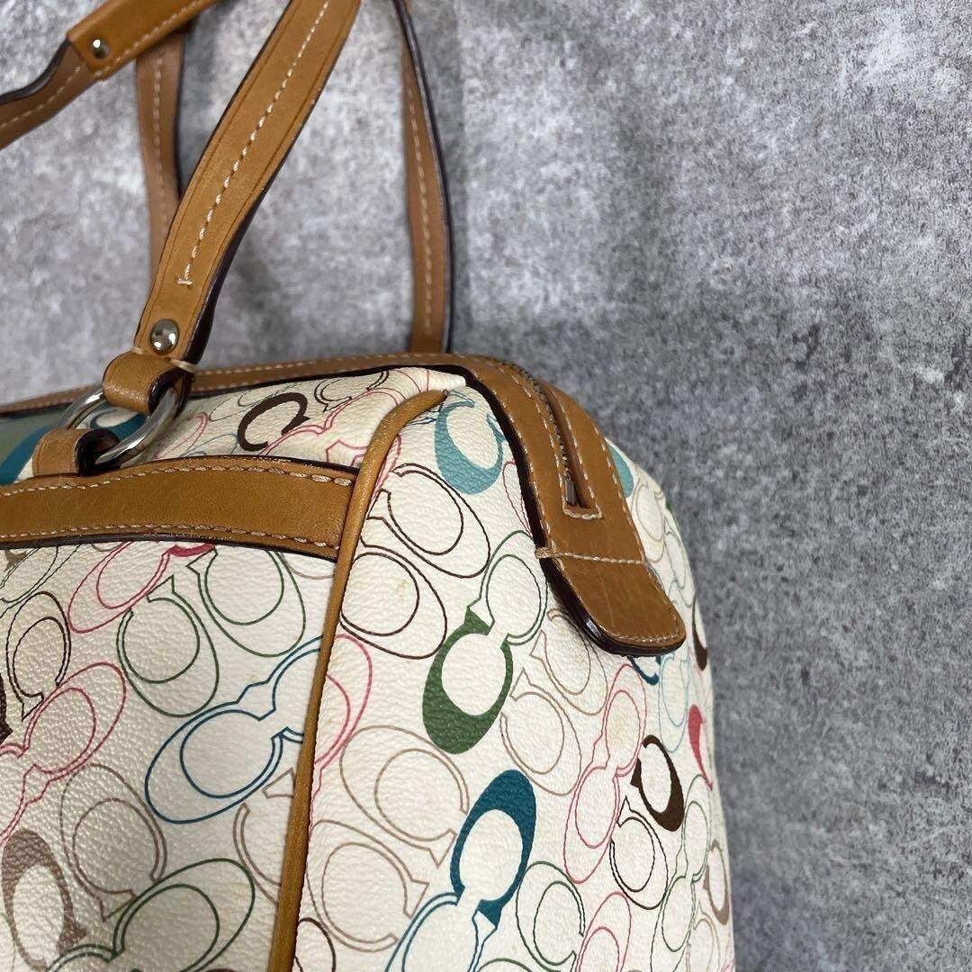 COACH Mini Boston Bag Signature Multicolor Y2K Vintag… - Gem