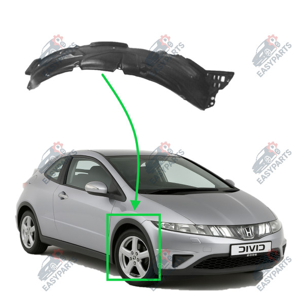 Radlauf StoßStange Locaro Vorne Rechts FüR Honda Civic 3-5P Ab 2006-image