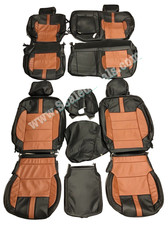 Leather Seat Covers For Chevy Silverado Lt Crew Cab In Black Mahogany Brown