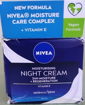 Nivea Moisturizing & Regenerating Night Cream 50ml 1.7oz Damaged Box Exp 05/2028