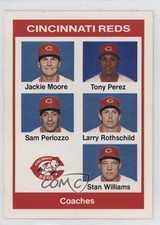1990 Cincinnati Reds Tony Perez Sam Perlozzo Stan Williams Larry Rothschild 0sb5