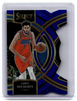 2023-24 Panini Select Chet Holmgren Blue Die Cut Premier #/249