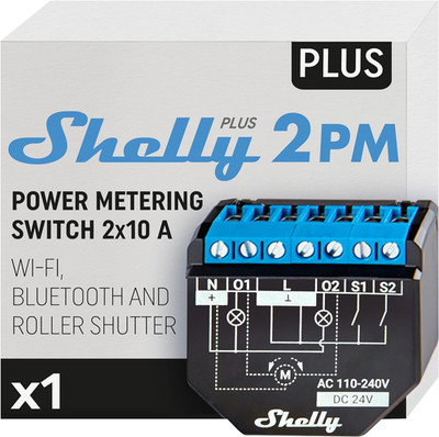 Shelly plus 2PM | WLAN 2 Kanäle Smart Relais Schalter | Rolladenschalter Mit Str