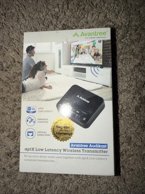 Avantree Audikast aptX Low Latency Bluetooth 5.0 Audio Transmitter for TV/PC
