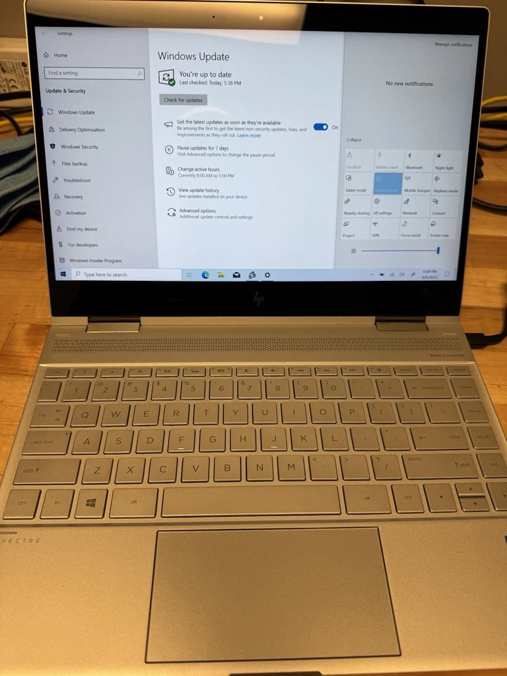 HP Spectre x360 13-AE091MS 13.3" Touch / Intel i7-8550U 8GB 256GB SSD Win 10 - Image 2 of 2