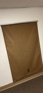 Coolaroo Outdoor Roller Shade 48” X 72” Walnut Simple Lift 80% UV Block Patio