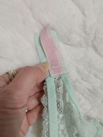Women's Victoria's Secret Dream Angels 34C Mint Green/Nude Swarovski Push-Up Bra