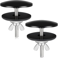 LEIFIDE 2 Pcs 2 Inch Kitchen Sink Hole Cover Faucet Black