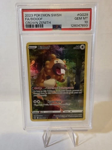 Pokemon Crown Zenith Bidoof GG29 PSA 10