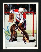 Al Jensen Signed 1983-84 O-Pee-Chee Sticker Card 202 Washington Capitals
