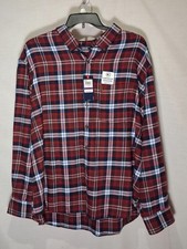 New Men's Izod Plaid Flannel Long Sleeve Button Front Shirt 2XL Big And Tall