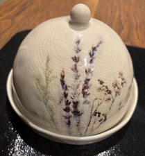 Bloomingville Bea Floral Ceramic Butter / Cheese Dish with Lid 15.5x10cm