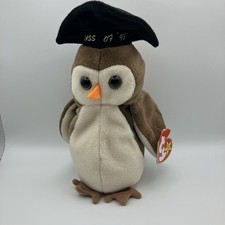 Retired Ty Beanie Babies Wise Class Of 1998 Graduation Owl DOB May 31 1997