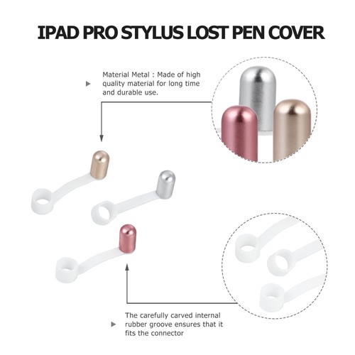 3 Pcs Stiftkappe Anti-Verlust-Abdeckung Schutzhülle Für Den Touch-Pen - Bild 6 von 12