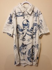 1 sea otcopus blue and white short sleeve shirt no defects ex quality
