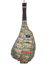 KAVU Rope Sling Pack with Adjustable Shoulder Strap Geometric Pink Blue Aztec