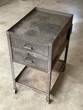 Vintage 1940’s Lyon Industrial Tool Cart. Lyon Metal Products, Aurora, IL.
