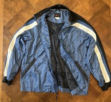 Nike Team Track Jacket Full-Zip Colorblock Mesh Lined Blue/White Small