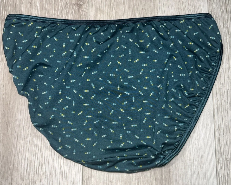 VANITY FAIR 女式照明弦比基尼内裤绿色回声圆点 8 XL 码 — 第 4/4 张图片