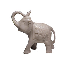 N26.8 Elephant Figurine Gray Mauve Resin Decorative Animal Art