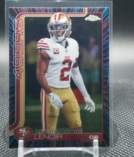 2025 Topps Chrome Football Deommodore Lenoir Neon Pulse 49ers RC