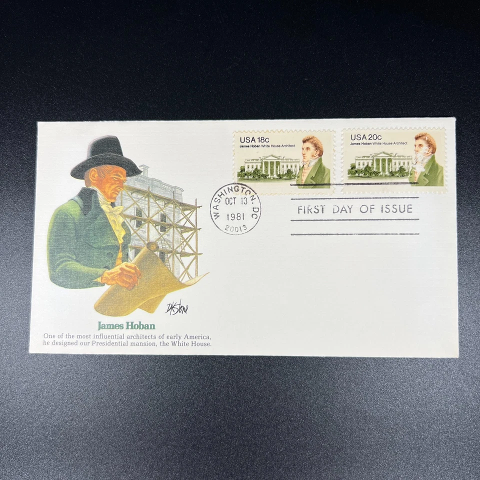1981 James Hoban, Architect, First Day Of Issue Stamp Covers - Set of 4 - Image 3 of 4