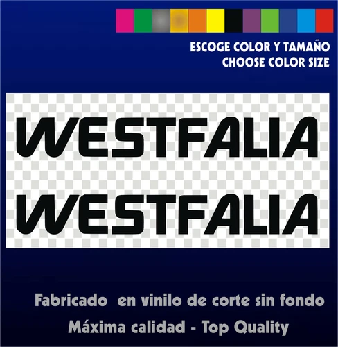 2 x stickers vinyl WESTFALIA - stickers - stickers vinyl - VW - Mercedes vans