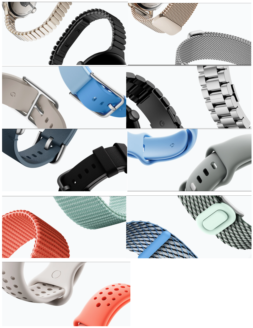 New 2024 Google - Pixel Watch 3 Bands Active, Woven, Leather New 2024 Google - Pixel Watch 3 Bands Active, Woven, Leather