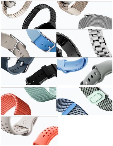 New 2023 Google - Pixel Watch 2 Band Active, Woven, Leather, Metal Choose Size - Afbeelding 1 van 51