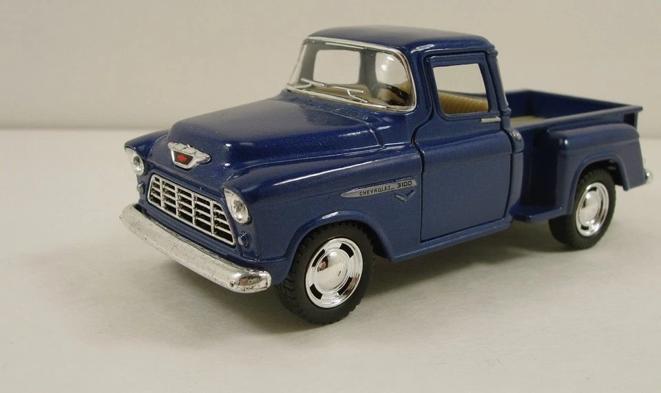 Chevy Stepside 3100 1955 5" camioneta pick up 1:32 diecast pequeña camioneta azul juguete Foto 2 de 4
