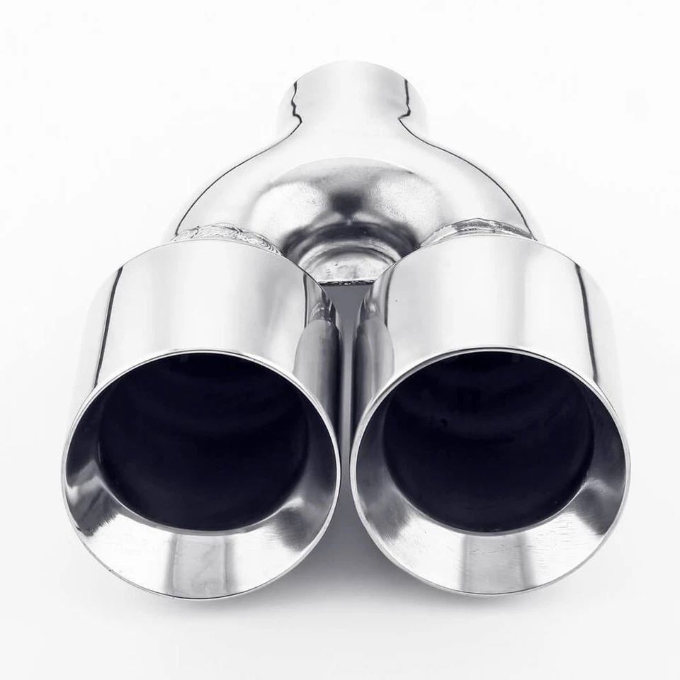 Stainless Steel QUAD 4" Out 2.5" Inlet 9" Long Dual Wall Exhaust Tips Dual Wall - Bild 4 von 4