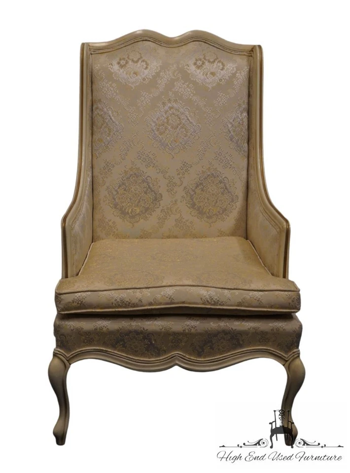 Prince Howard Furniture Co. Cream French Provincial Accent Wingback扶手椅... — 第 3/4 张图片