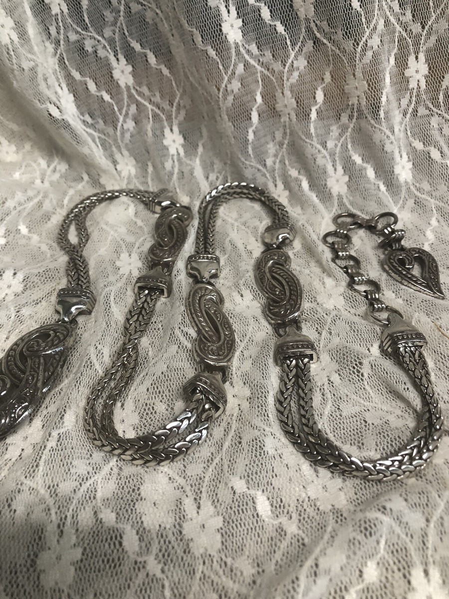 Brighton Heart Chain Belt Bali Hai Embossed Metal Size M 33  display picture 3