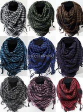 Arab Shemagh Keffiyeh Military Tactical Palestine Light Scarf Shawl Kafiya Wrap