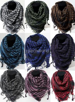 Arab Shemagh Keffiyeh Military Tactical Palestine Light Scarf Shawl Kafiya  Wrap