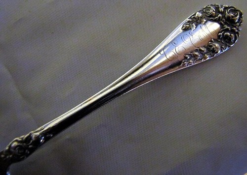 Antigua cuchara de recuerdo de plata esterlina de 1898 R Wallace & Sons diseño rosa - Imagen 3 de 8