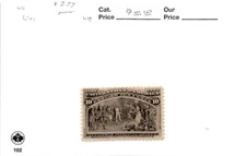 United States Postage Stamp, #237 Mint LH, 1893 Columbus (AK)