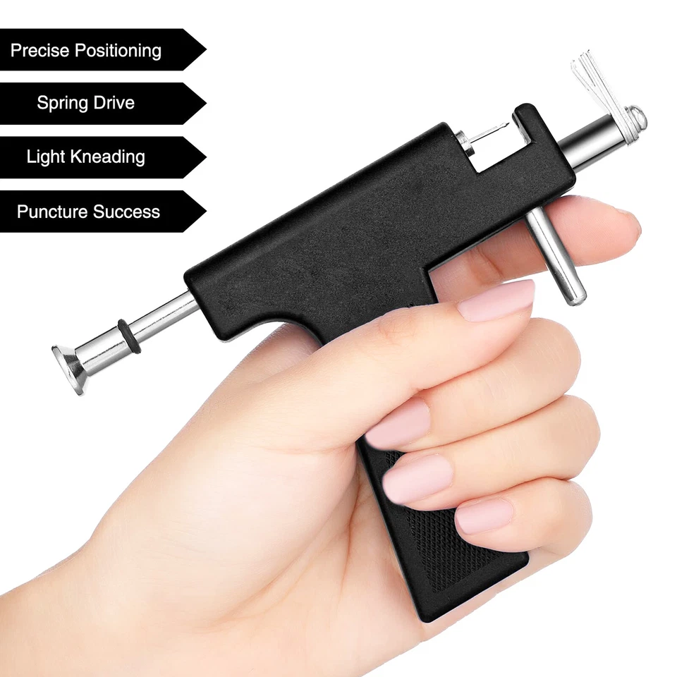 155x Professional Body Piercing Gun Tool Kit Lip Nose Tongue Belly Ring Retainer - Image 4 of 4