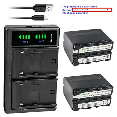 Kastar NP-F970 Battery LTD2 USB Charger for Sony NP-F930 NP-F950 NP-F960 NP-F970